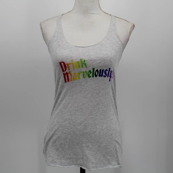 Ketel One Vodka Drink Marvelously Racerback Tank Top Rainbow Pride Gray Size XS - Picture 1 of 6